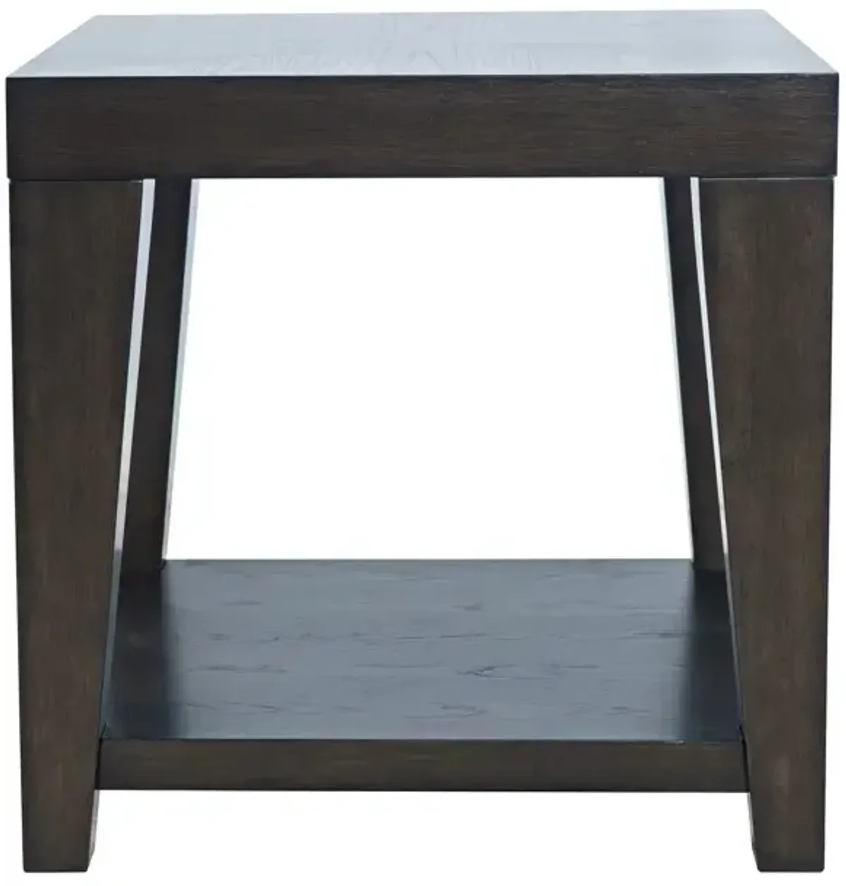 Laurel Creek Modern Contemporary 24" Square End Table With Open Shelf