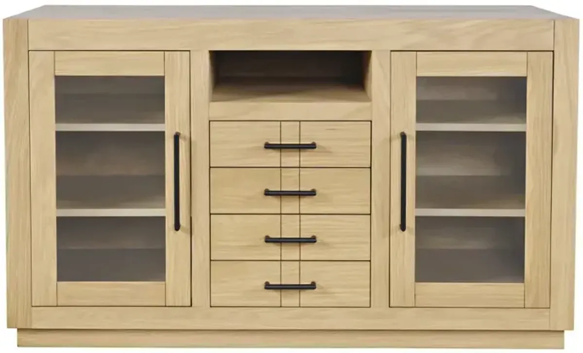 Auburn Hills 50" Contemporary Media Console - Light Oak