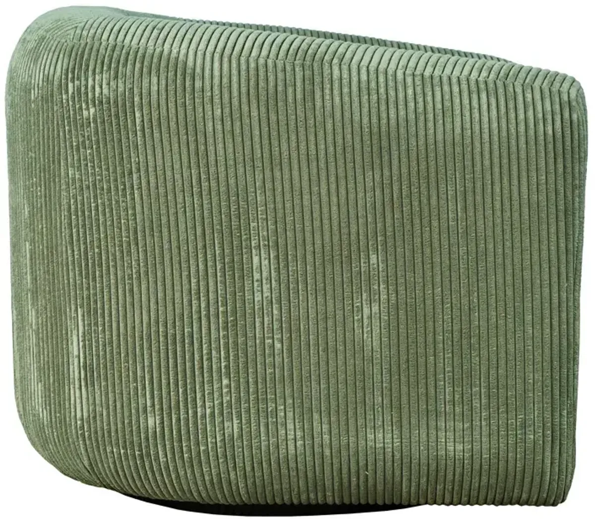 Biggs Corduroy Upholstered Barrel Swivel Chair - Forest