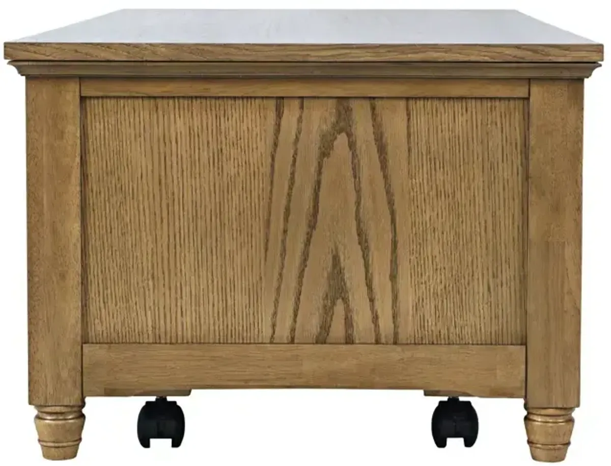 Brentwood Transitional Lift Top Storage Coffee Table - Cascade Oak