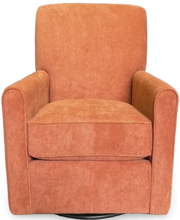 Mercedes Rust Upholstered Swivel Chair