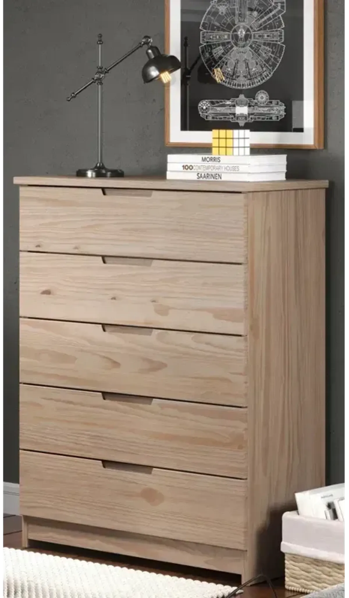 5 Drawer Chest - Sandstone