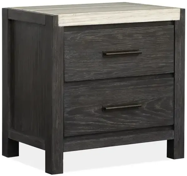Plum Creek Drawer Nightstand - Black