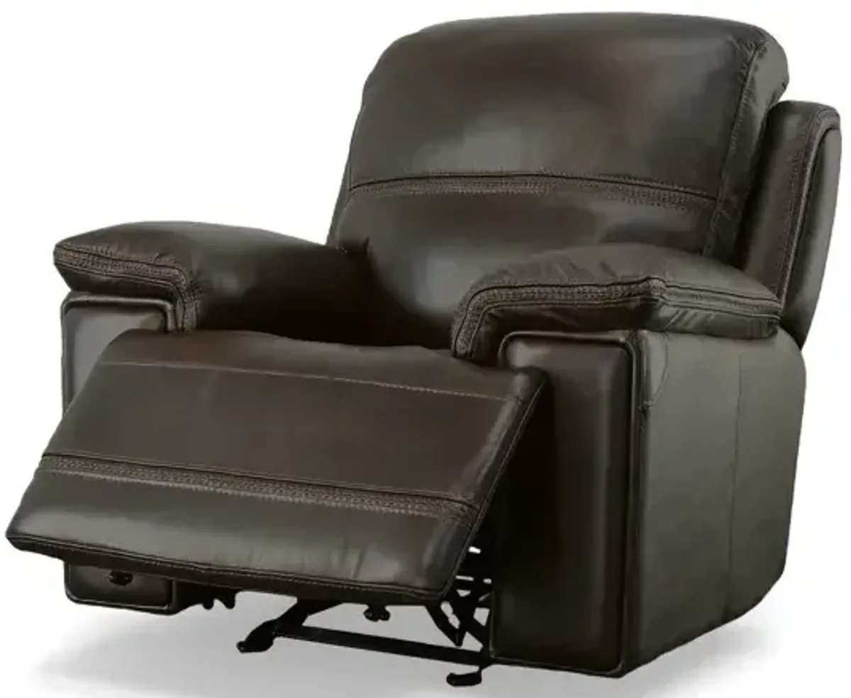 Fenwick Leather Power Gliding Recliner w/Power Headrest