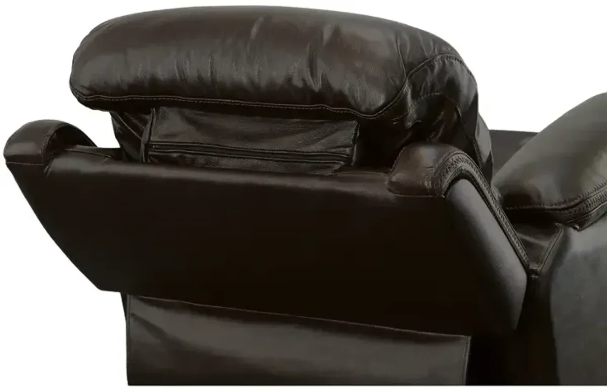 Fenwick Leather Power Gliding Recliner w/Power Headrest