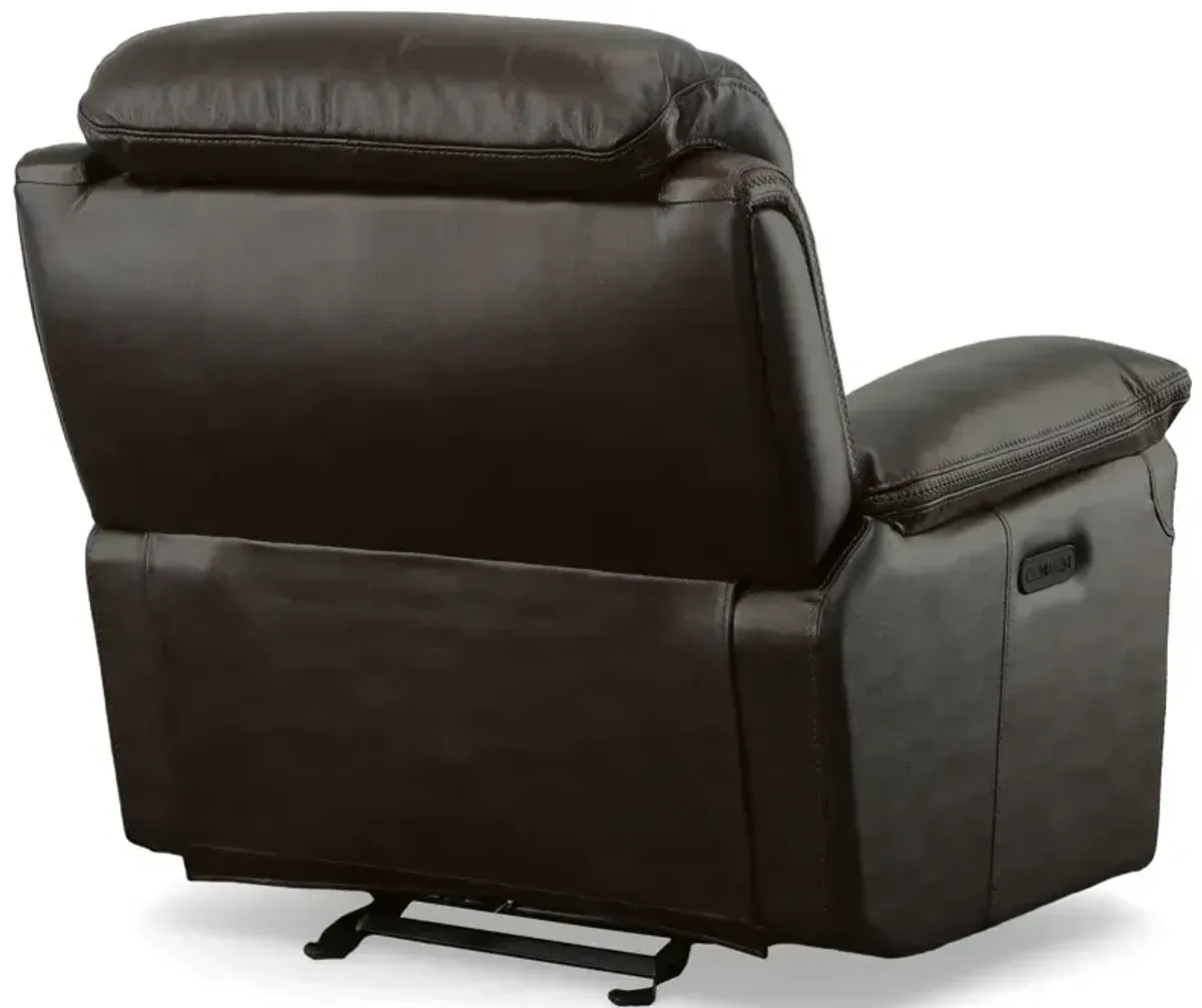 Fenwick Leather Power Gliding Recliner w/Power Headrest