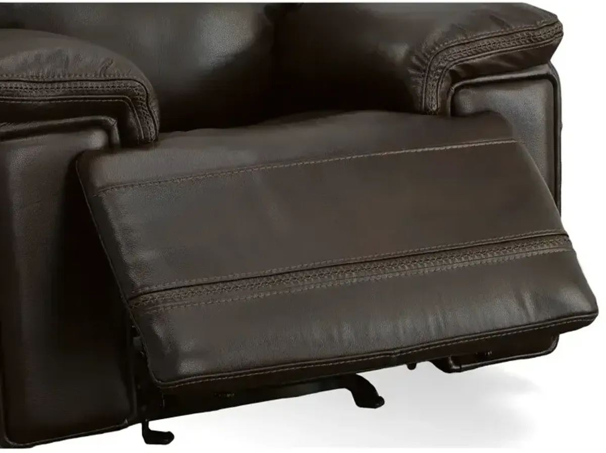 Fenwick Leather Power Gliding Recliner w/Power Headrest