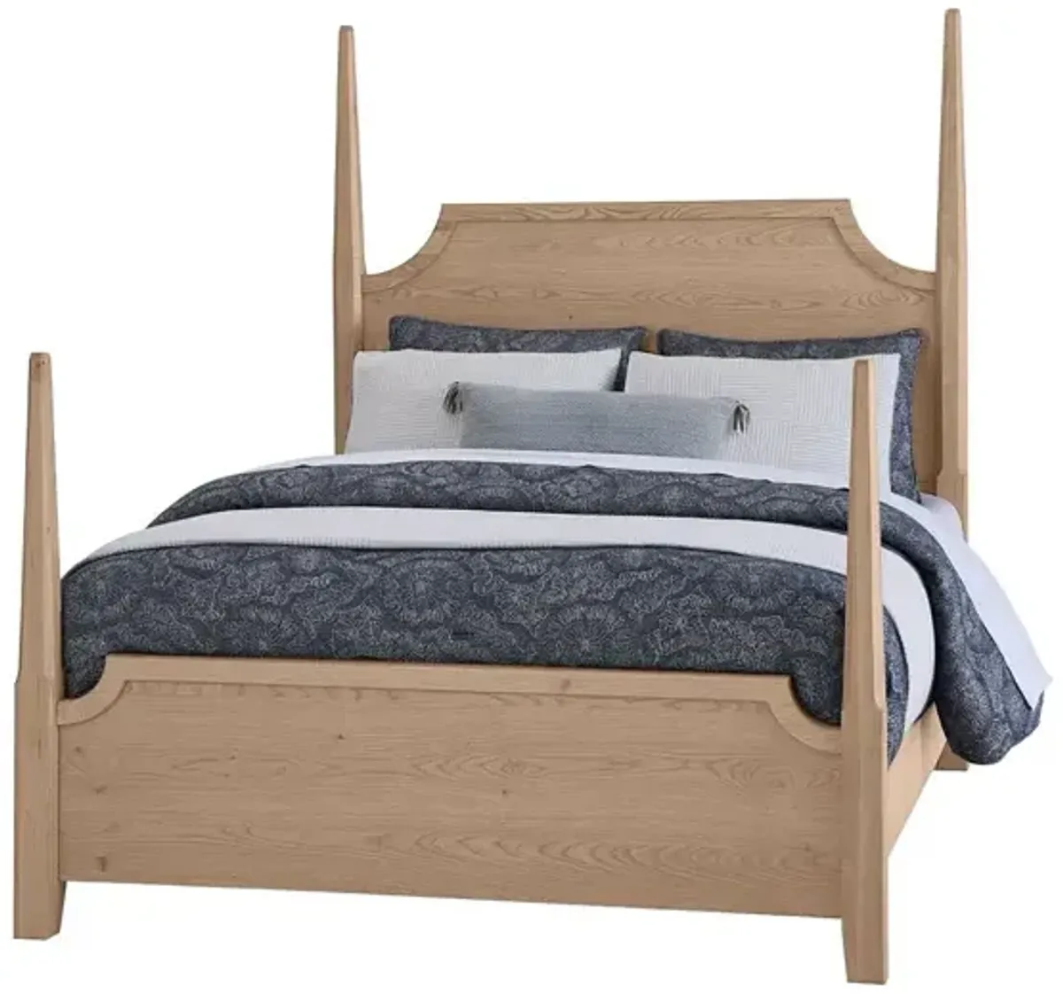 Tide & Timber Pencil Poster King Headboard - Clear Oak