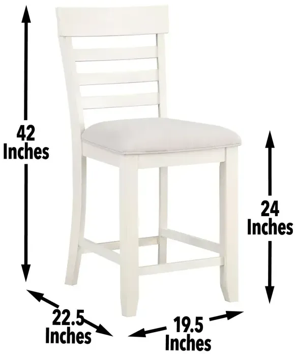 Hyland 24" Counter Stool, White