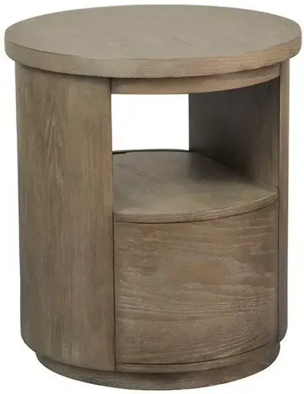 Bosley Lt. Brown Round End Table