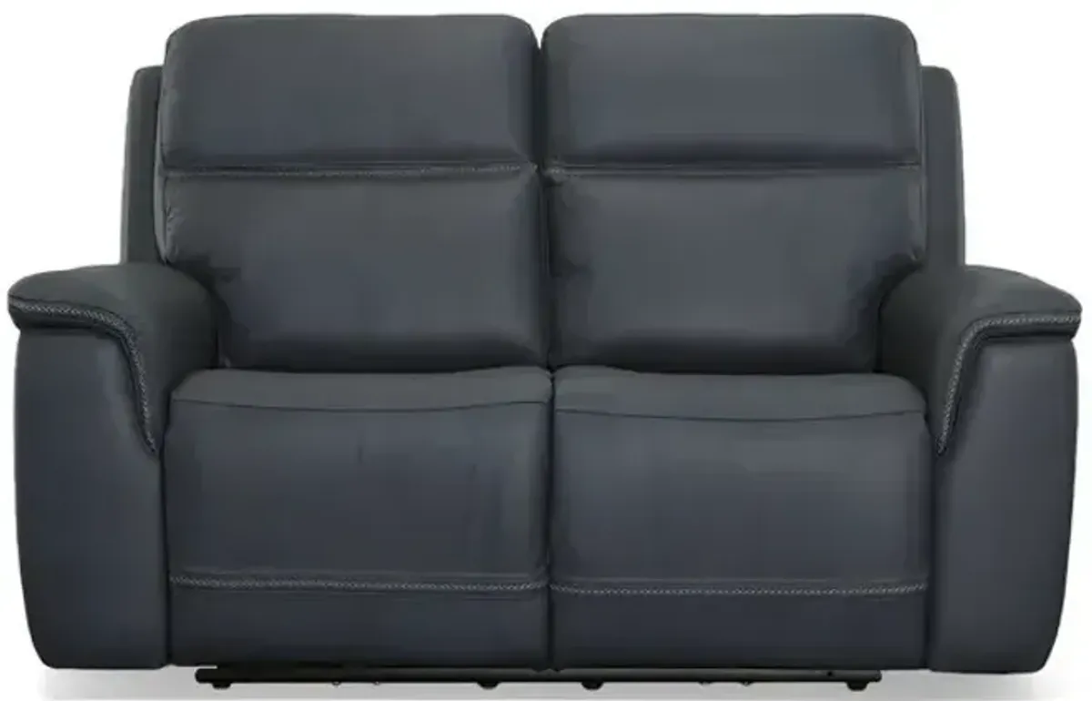 Sawyer Marine Leather Power Reclining Loveseat w/ Pwr Headrests, Lumbar