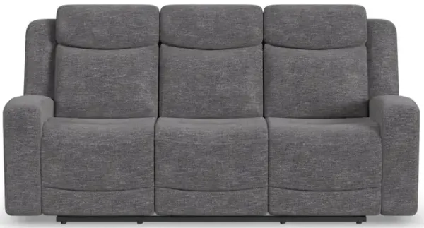 Ridge Granite Fabric Power Reclining Sofa with Power Headrests