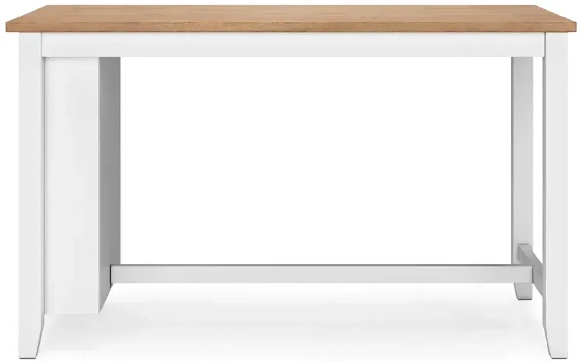 Gesthaven Counter Height Dining Table w/ Shelves - Natural/White