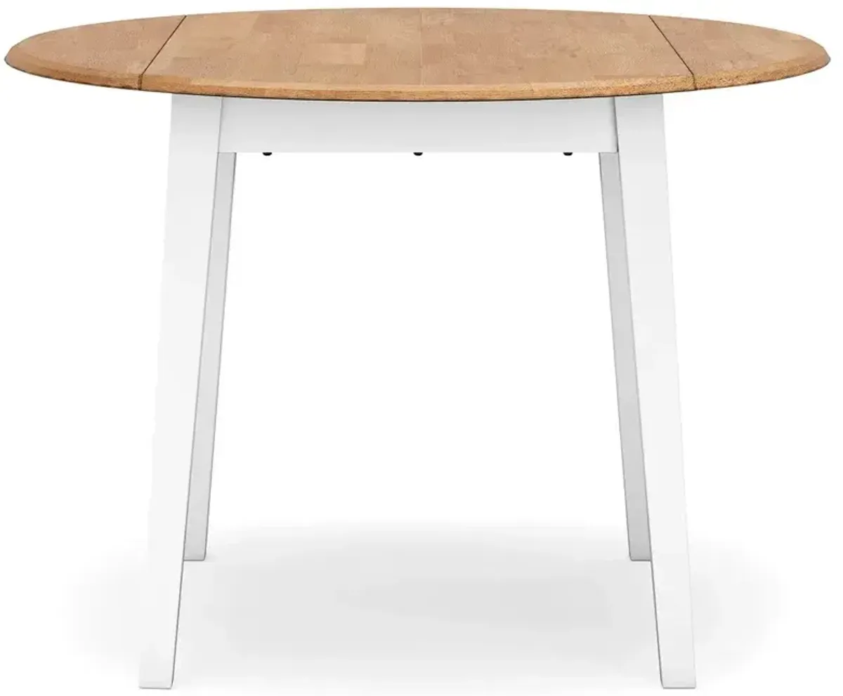 Gesthaven Dining Drop Leaf Table - Natural/White