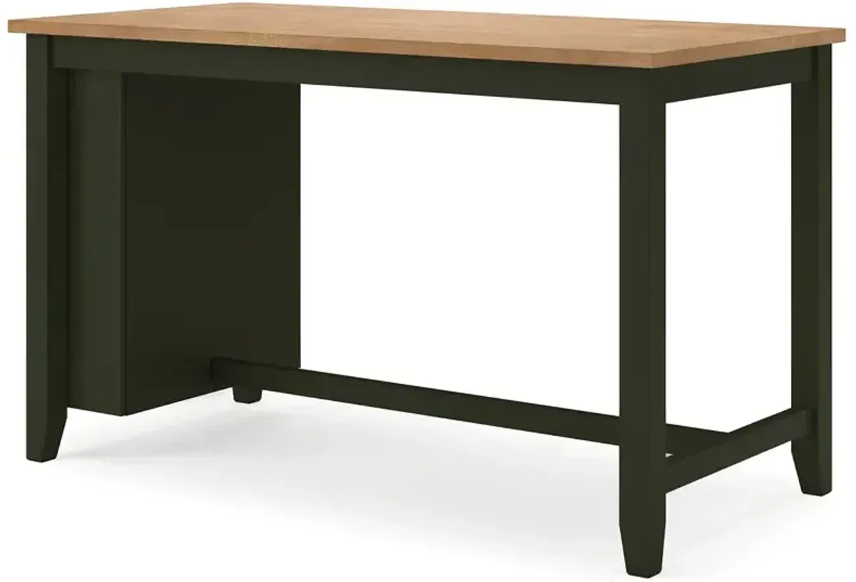 Gesthaven Counter Height Dining Table w/ Shelves - Natural/Green