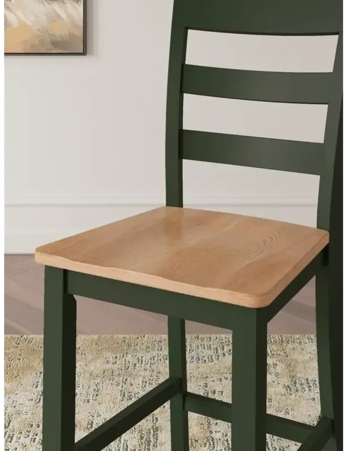 Gesthaven Counter Height Barstool - Natural/Green