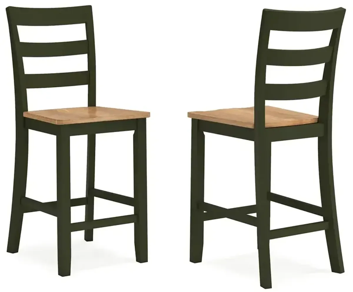 Gesthaven Counter Height Barstool - Natural/Green