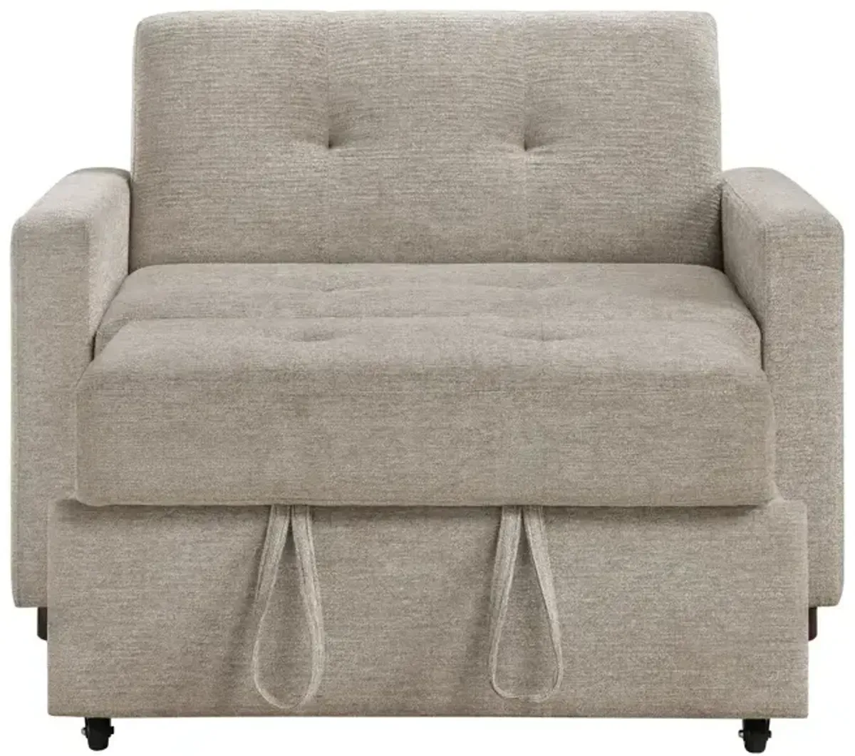Noah Convertible Sleeper Chair-and-a-Half, Brown