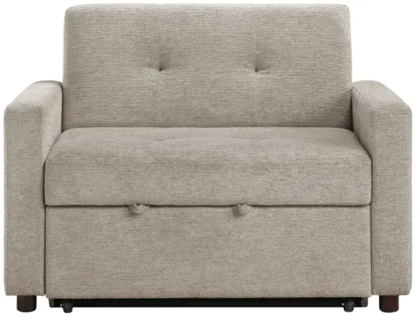 Noah Convertible Sleeper Chair-and-a-Half, Brown
