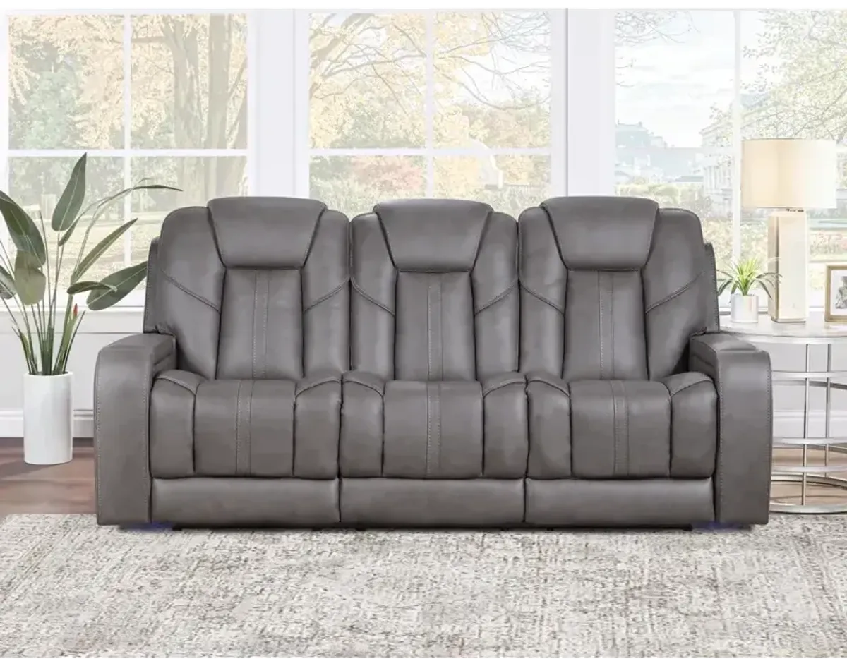 Daniel Immersive Audio Leather Sofa (Triple Power w/ Speakers, Heat & Massage)