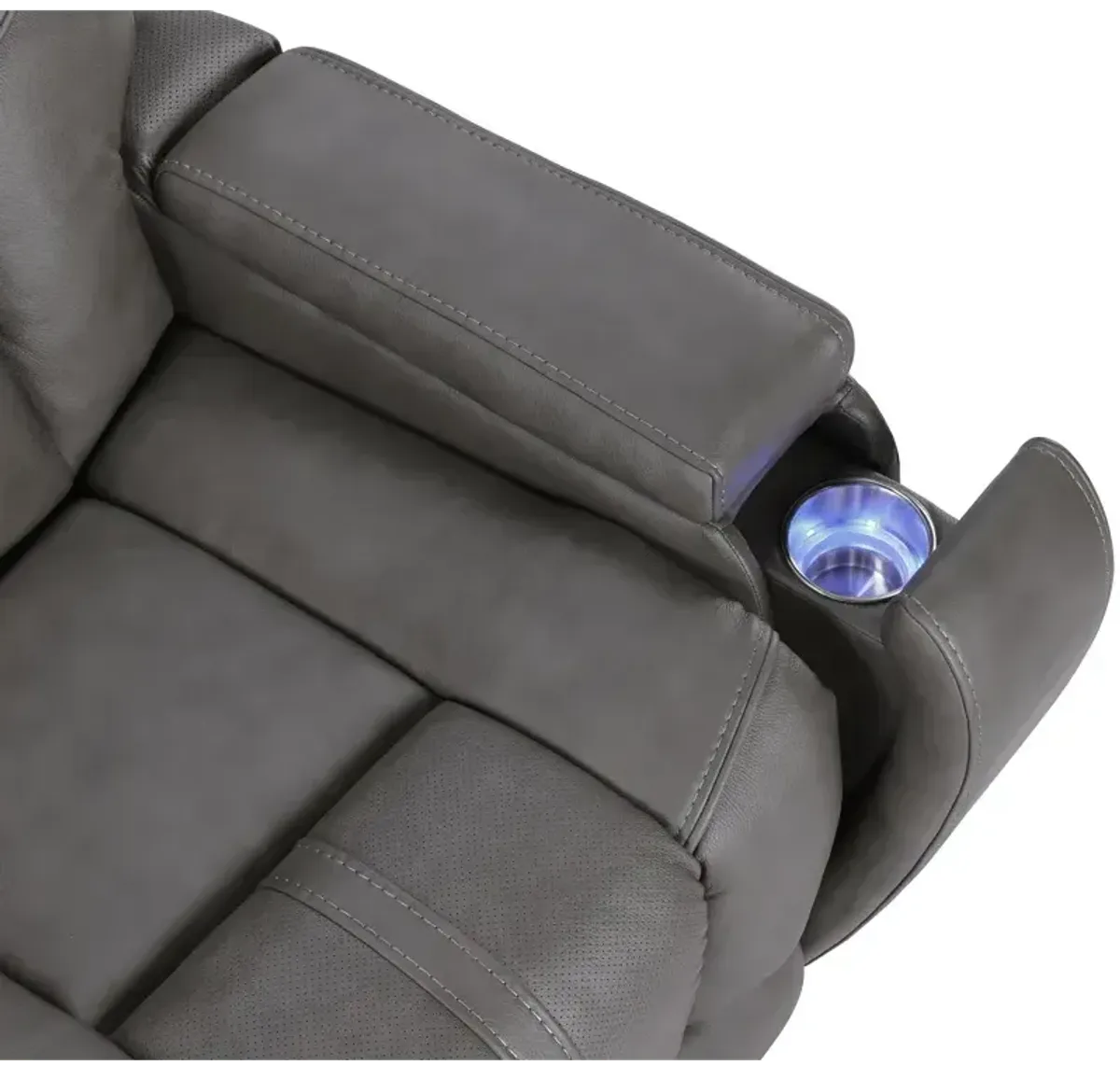 Daniel Triple Power Leather Recliner with Speakers, Heat & Massage