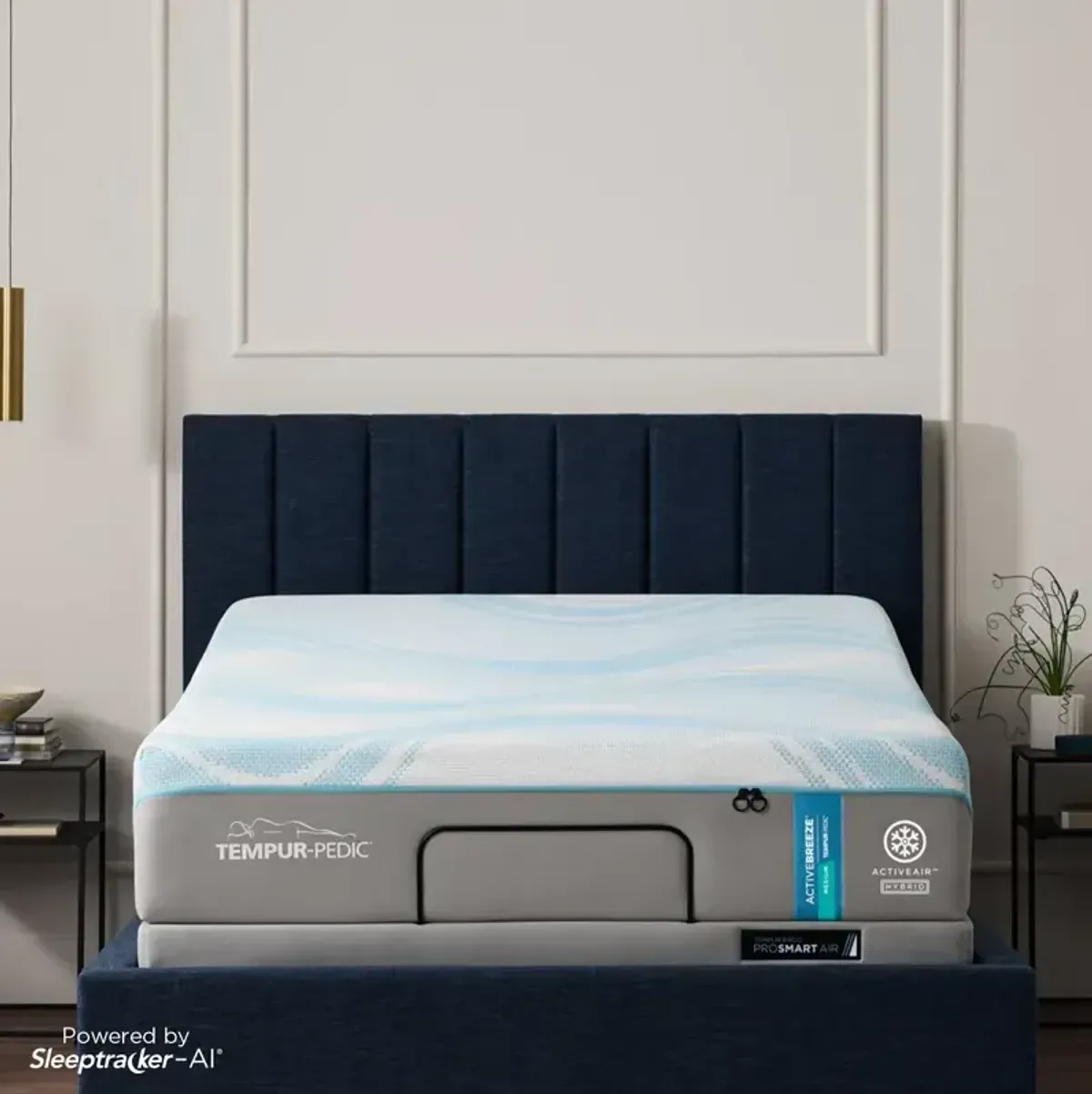 TEMPUR-ActiveBreeze Medium Hybrid Mattress with ProSmart Air Base