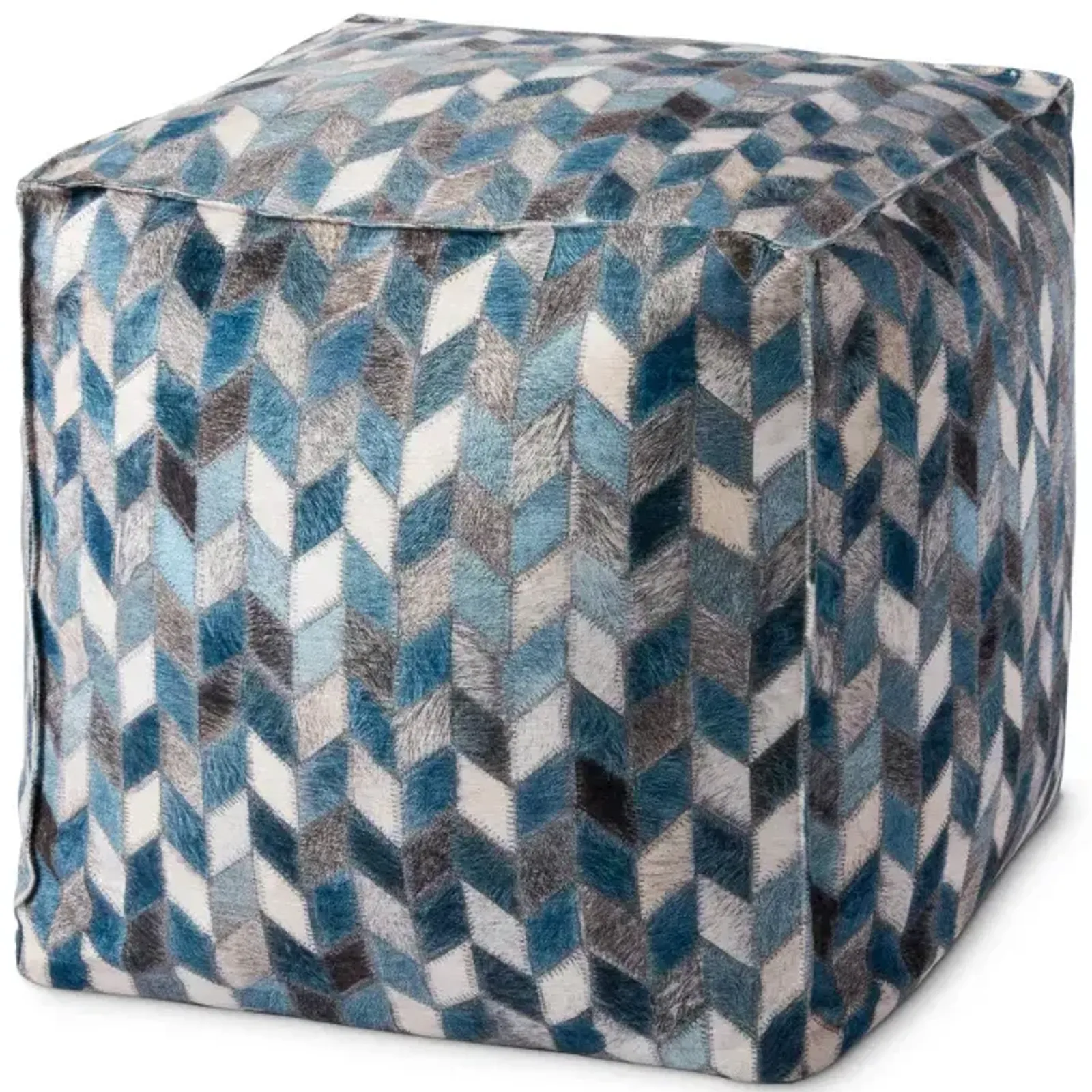 Poufs Grey / Multi Pouf (18"W X 18"D X 18"H)