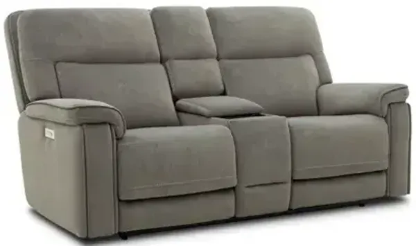 Cannes Immersive Audio Reclining Console Loveseat (Triple Power w/ Speakers, Heat & Massage)