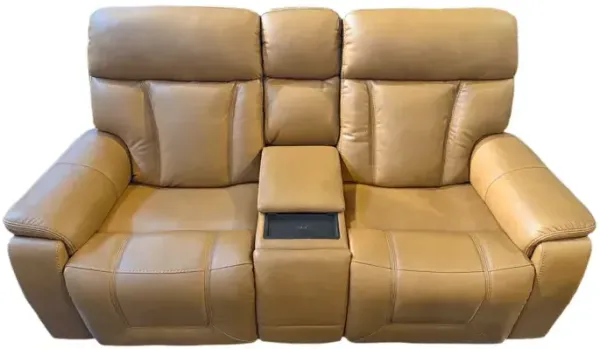 Fraser Immersive Audio Leather Console Loveseat (Triple Power w/ Speakers, Heat & Massage)