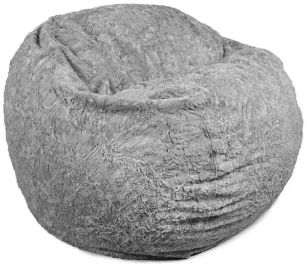 Bean Bag - Youth - Faux Fur - Gray