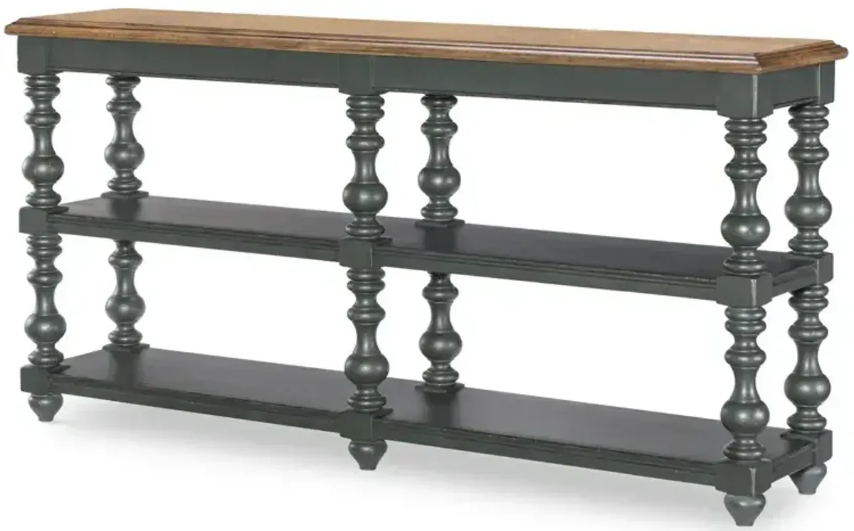 Vintage Market Bobbin Leg Console Table - Mallard Green