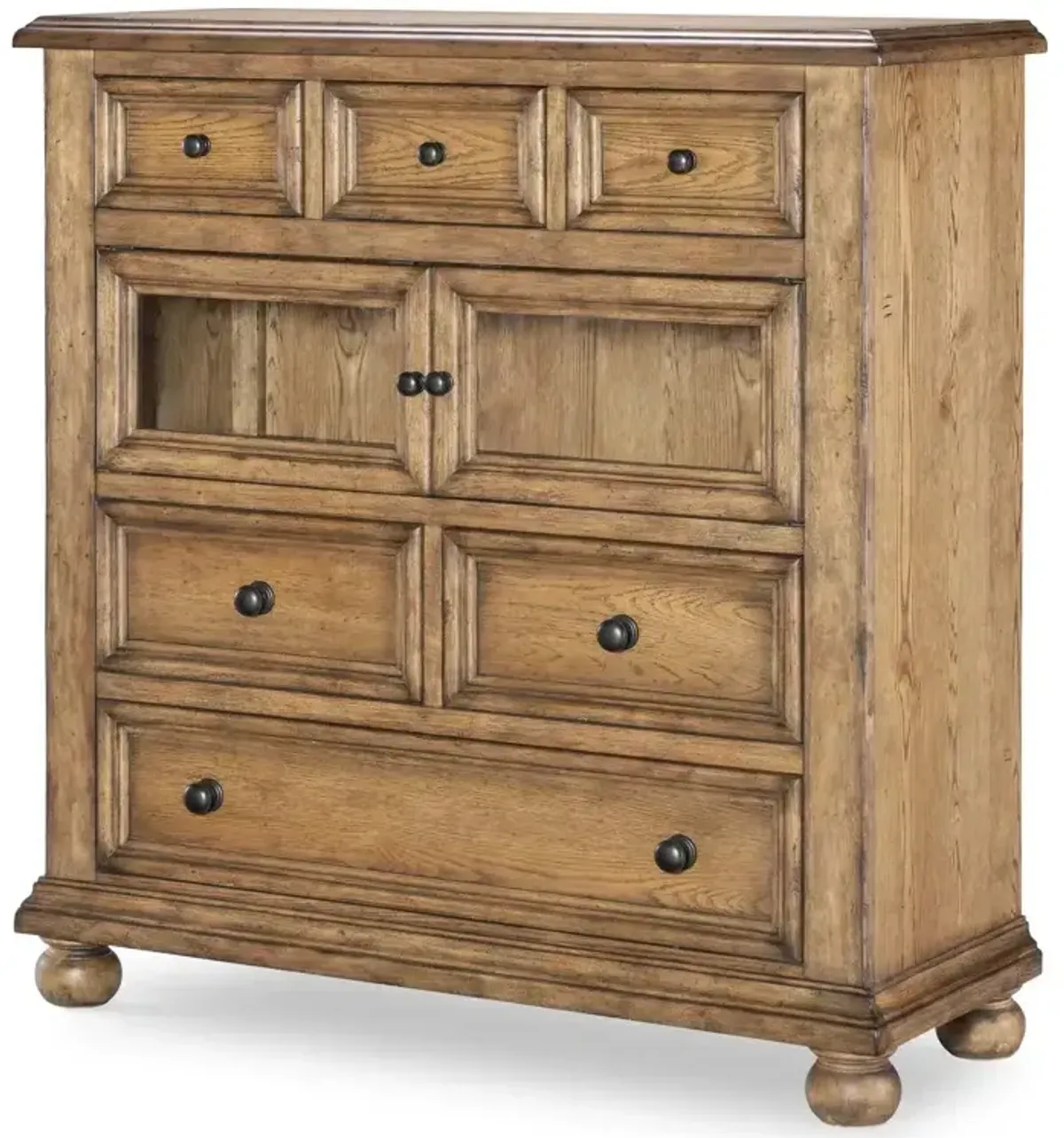 Vintage Market 6 Drawer Chest w/ Glass Door - Barnwood