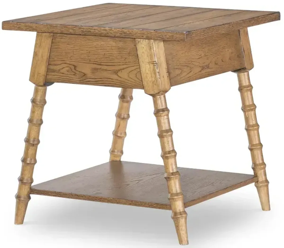 Vintage Market Bobbin Leg Drawer End Table - Barnwood