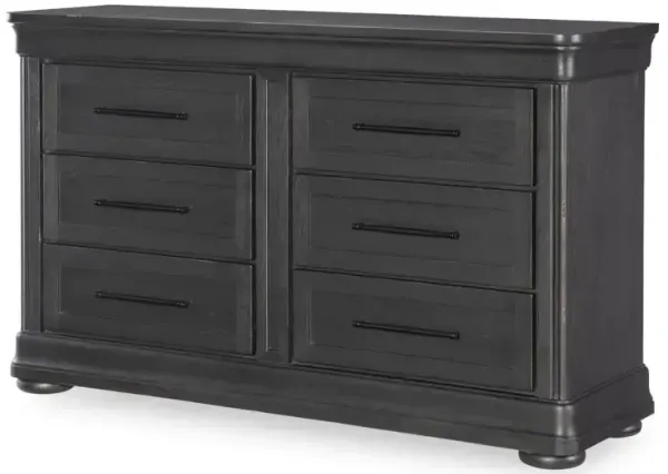 Vintage Market 6 Drawer Dresser - Kettle Black