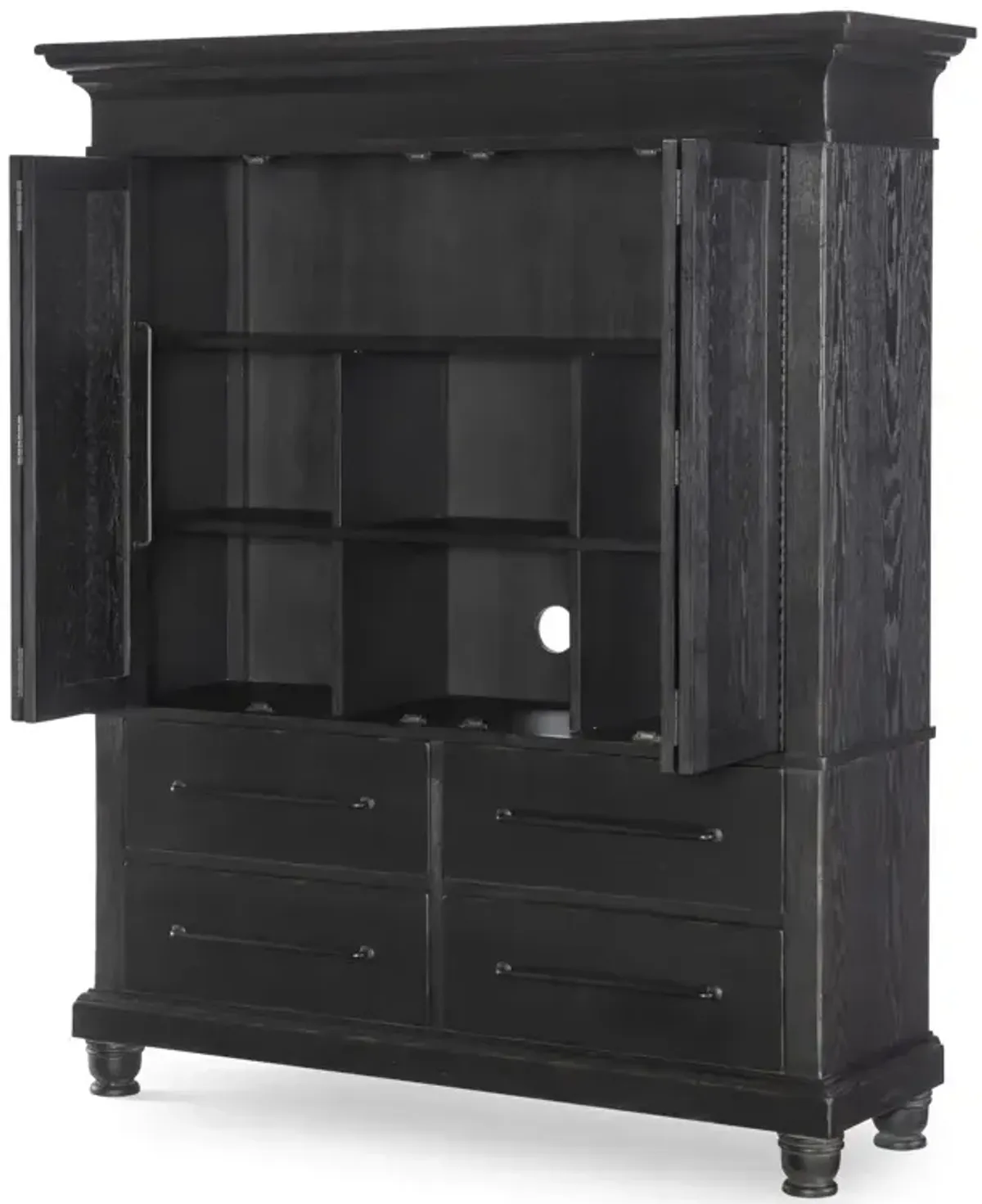 Vintage Market Armoire w/ Drawers - Kettle Black