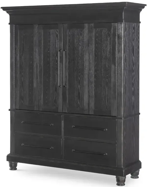 Vintage Market Armoire w/ Drawers - Kettle Black