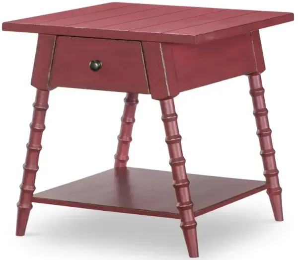 Vintage Market Bobbin Leg Drawer End Table - Spiced Apple