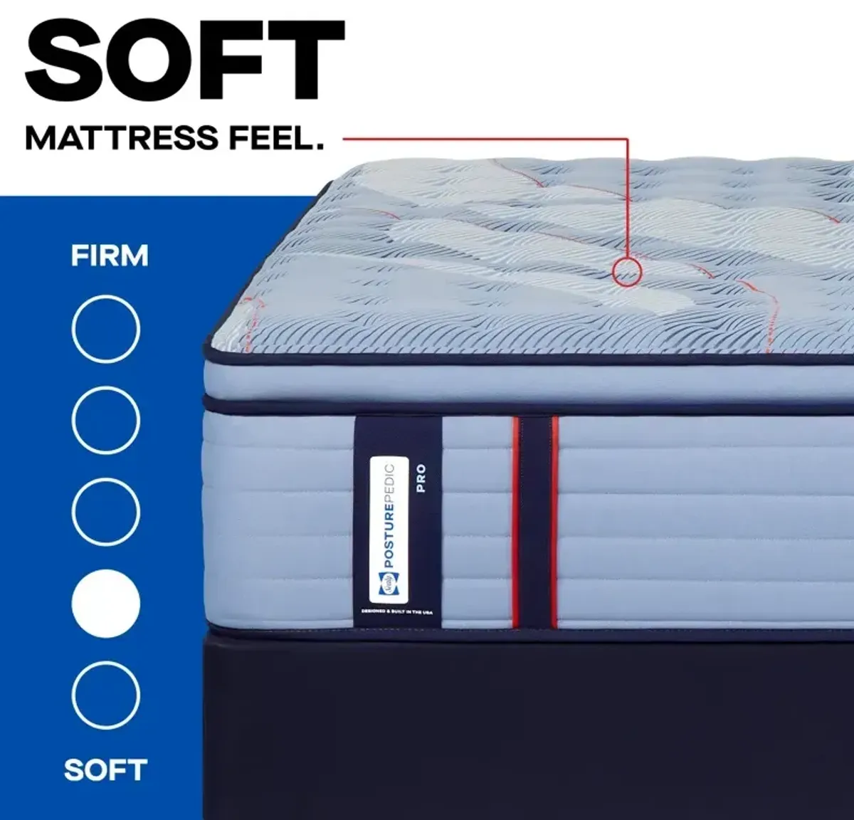 Posturepedic Pro Dupont II Euro Pillow Top Soft Mattress