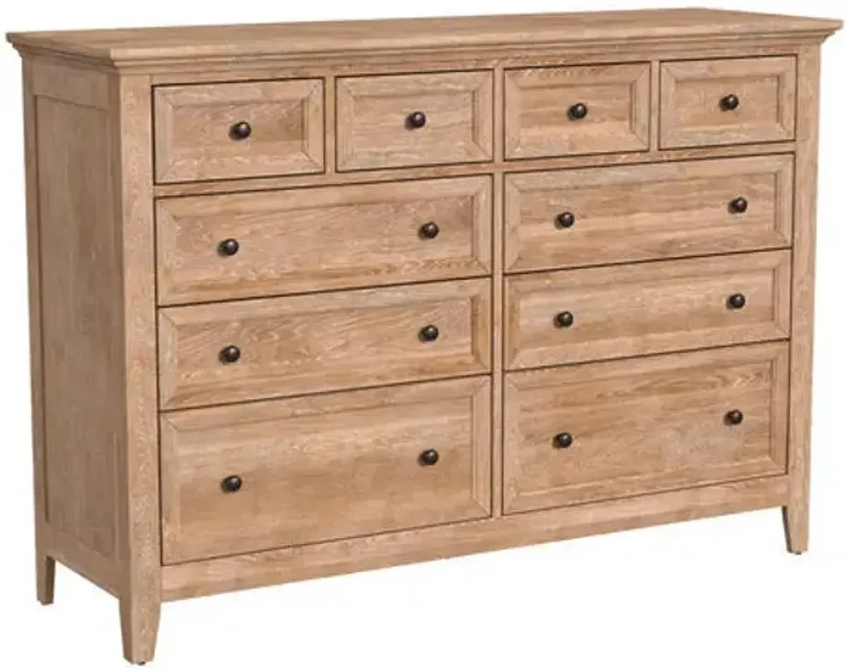 San Mateo 10-Drawer Dresser - Wheat