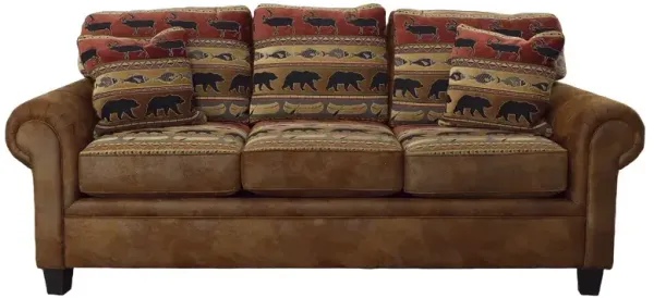 Jaden Queen Sleeper - Pinto Tobacco Faux Leather