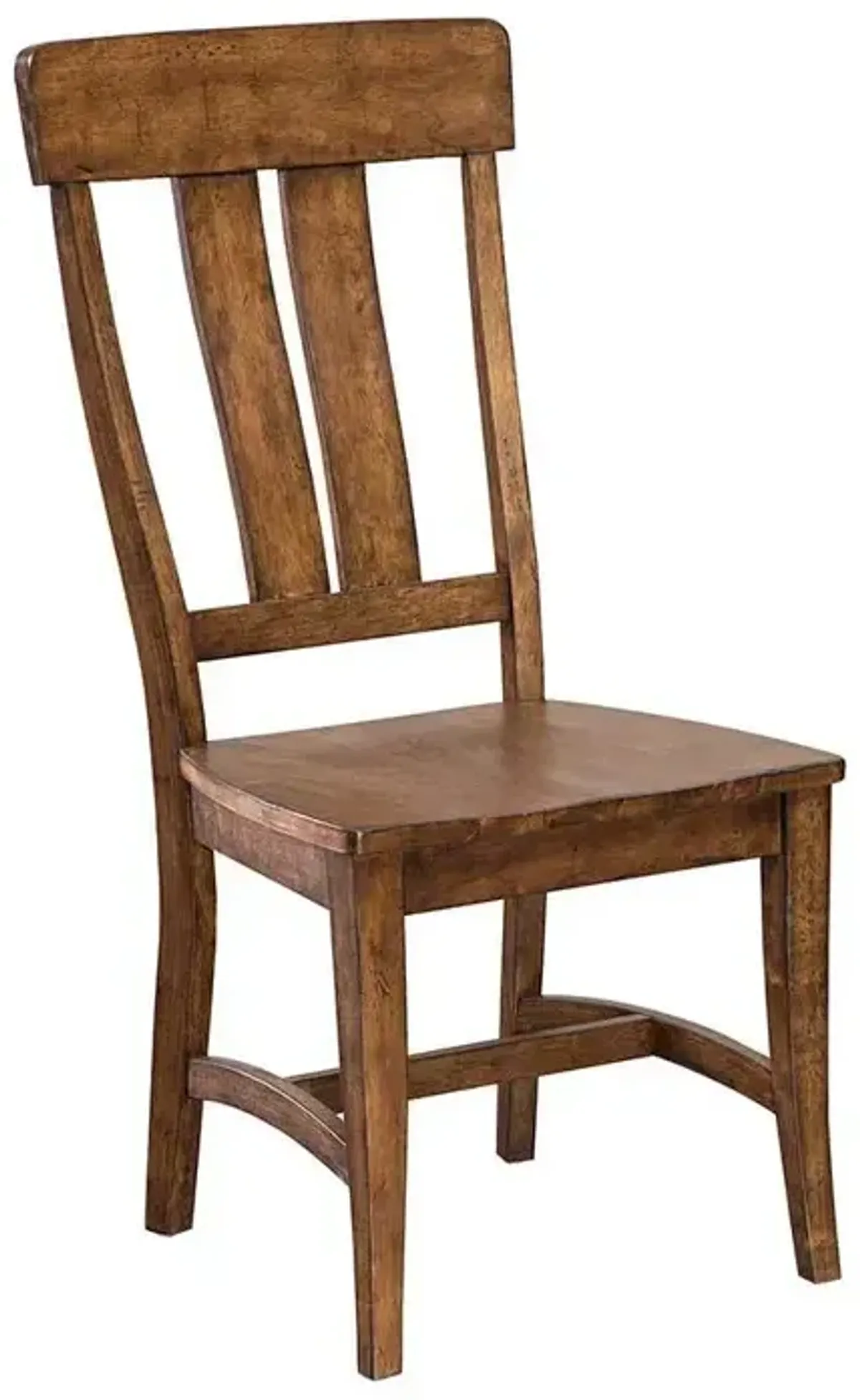 District Side Chair Splat Back Wood Seat