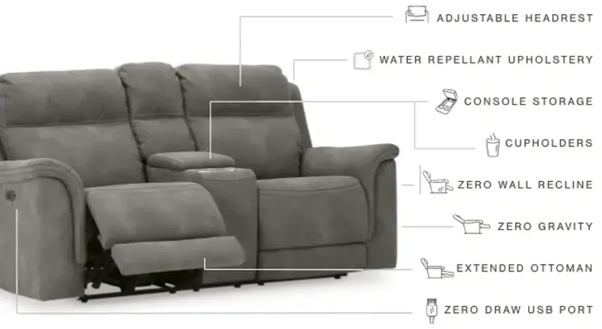 Next-Gen DuraPella Power Reclining Loveseat with Console