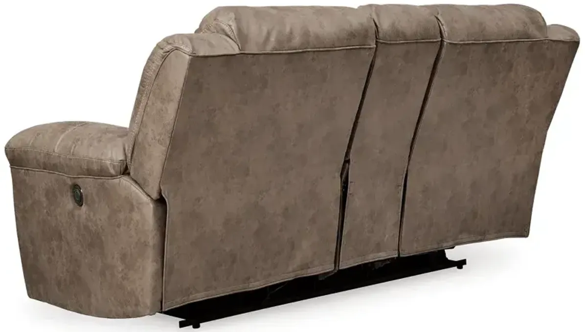 Stoneland Reclining Loveseat with Console - Fossil