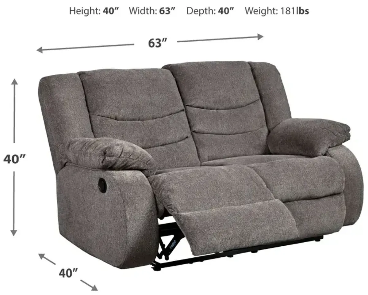 Tulen Reclining Loveseat - Gray