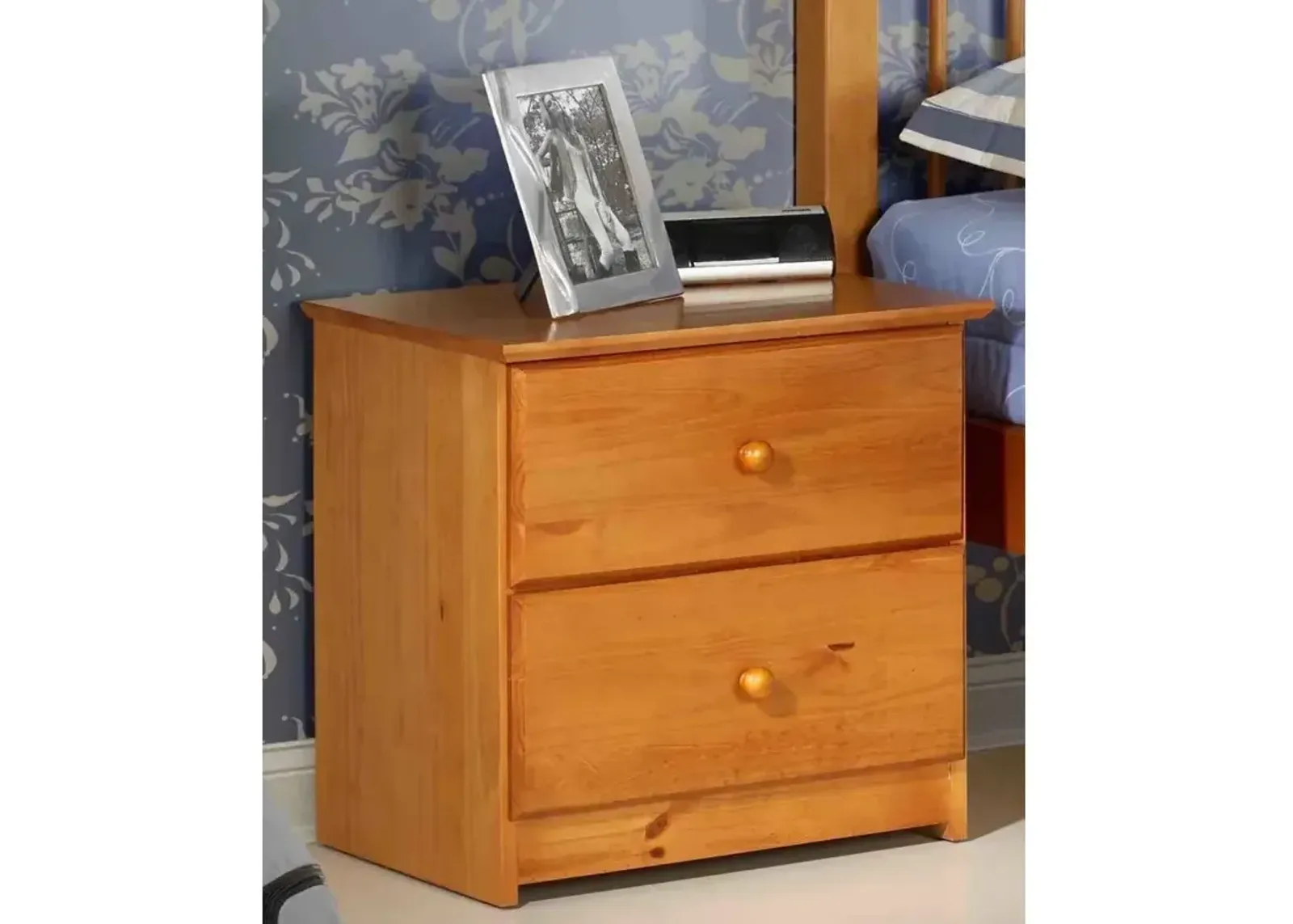 2 Drawer Nightstand - Pecan