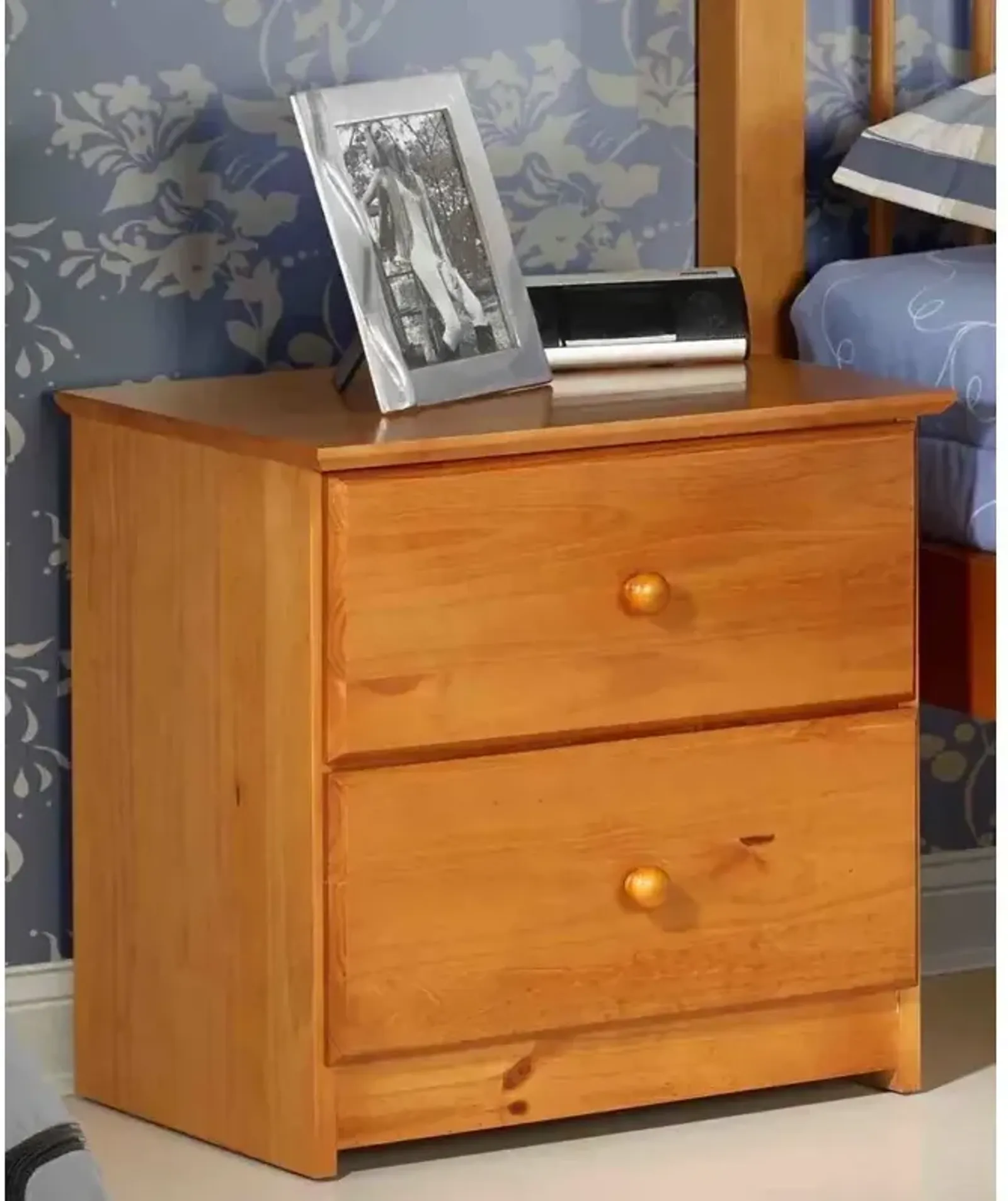 2 Drawer Nightstand - Pecan