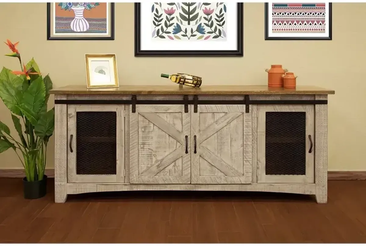 Pueblo 80" Gray TV Stand / Console