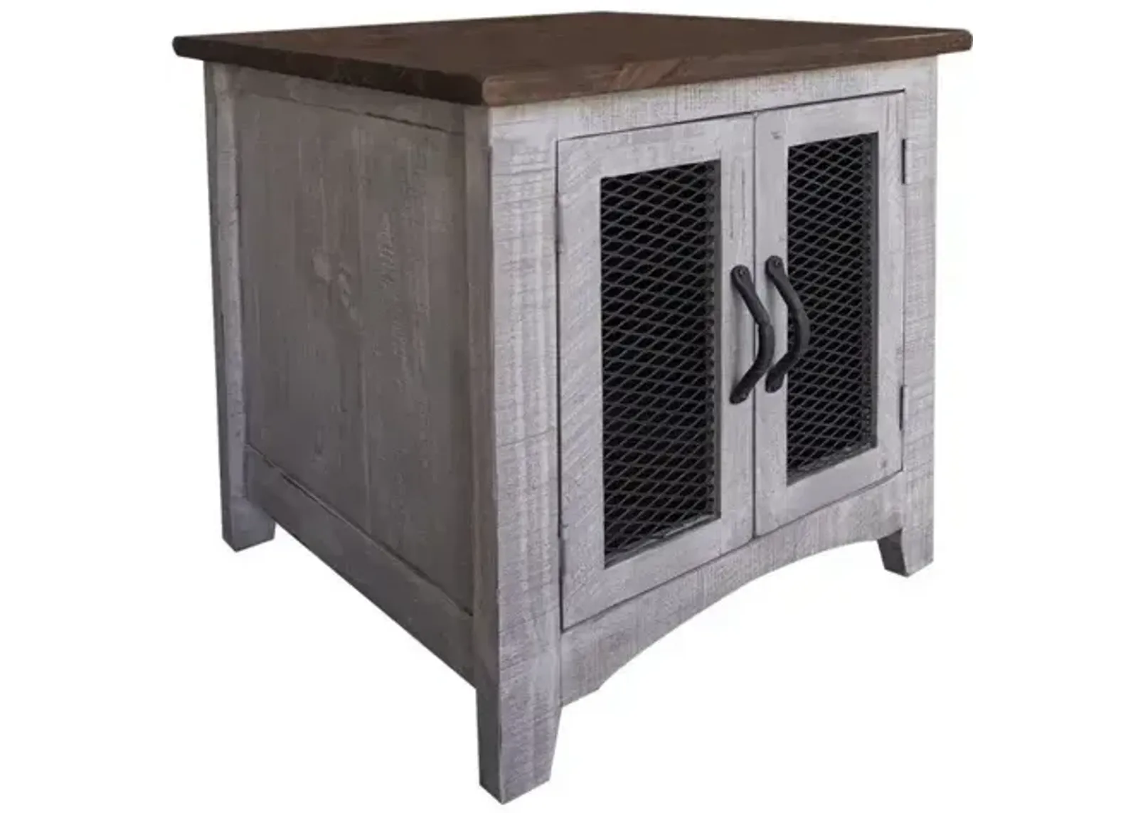 Pueblo Gray End Table