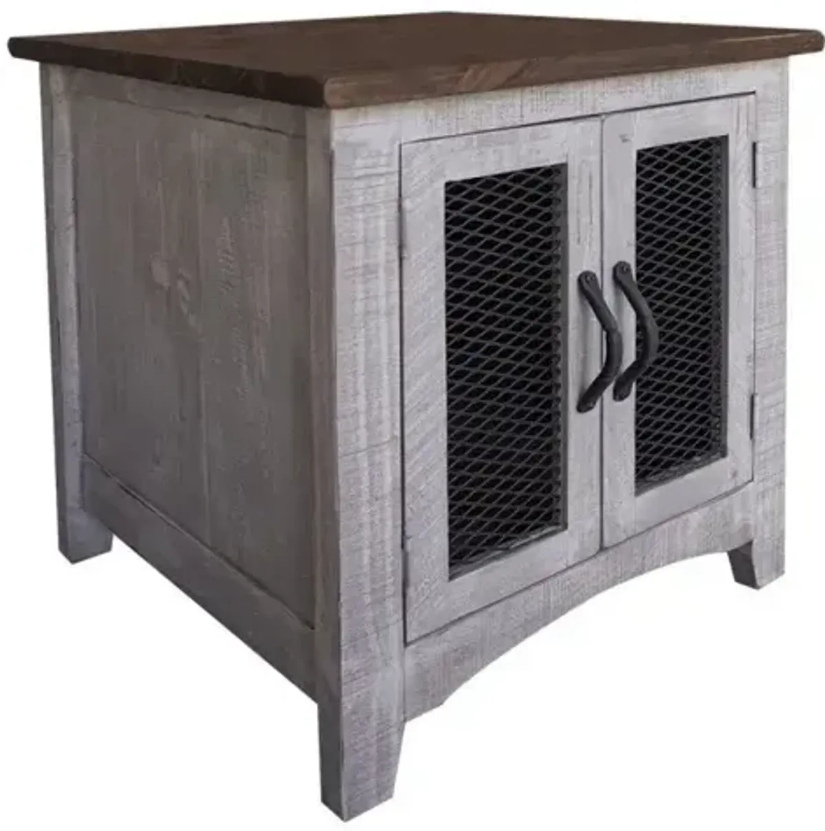 Pueblo Gray End Table