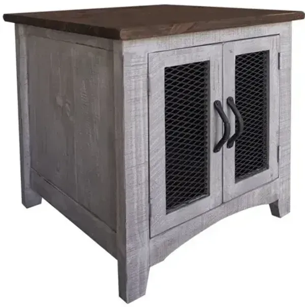 Pueblo Gray End Table